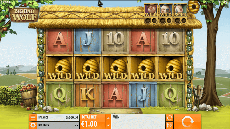 Big Bad Wolf Quickspin Online Slot Game Reels