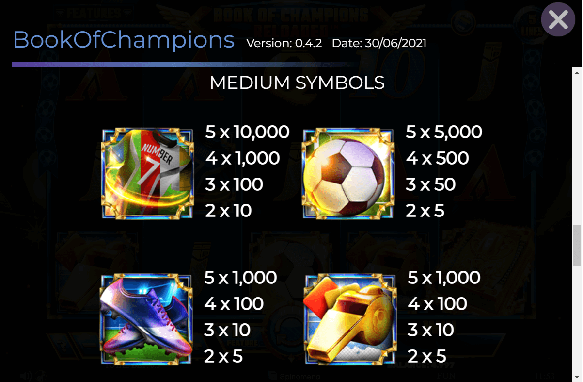 Book of Champions Reloaded Online Slots Game Reels