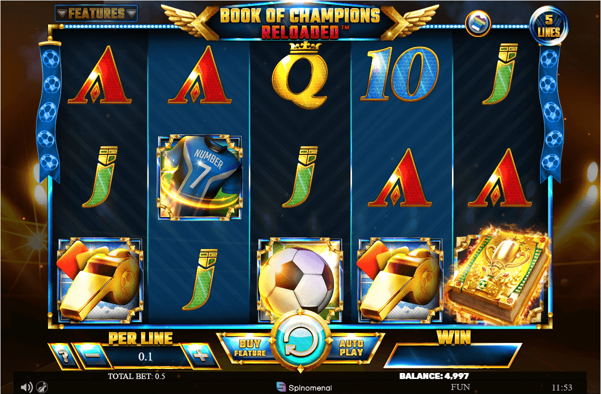 Book of Champions Reloaded Online Slots Game Reels