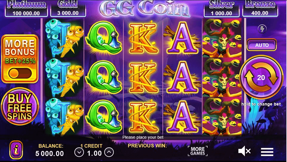 CG Coin Hold the Spin Online Slots Game Reels