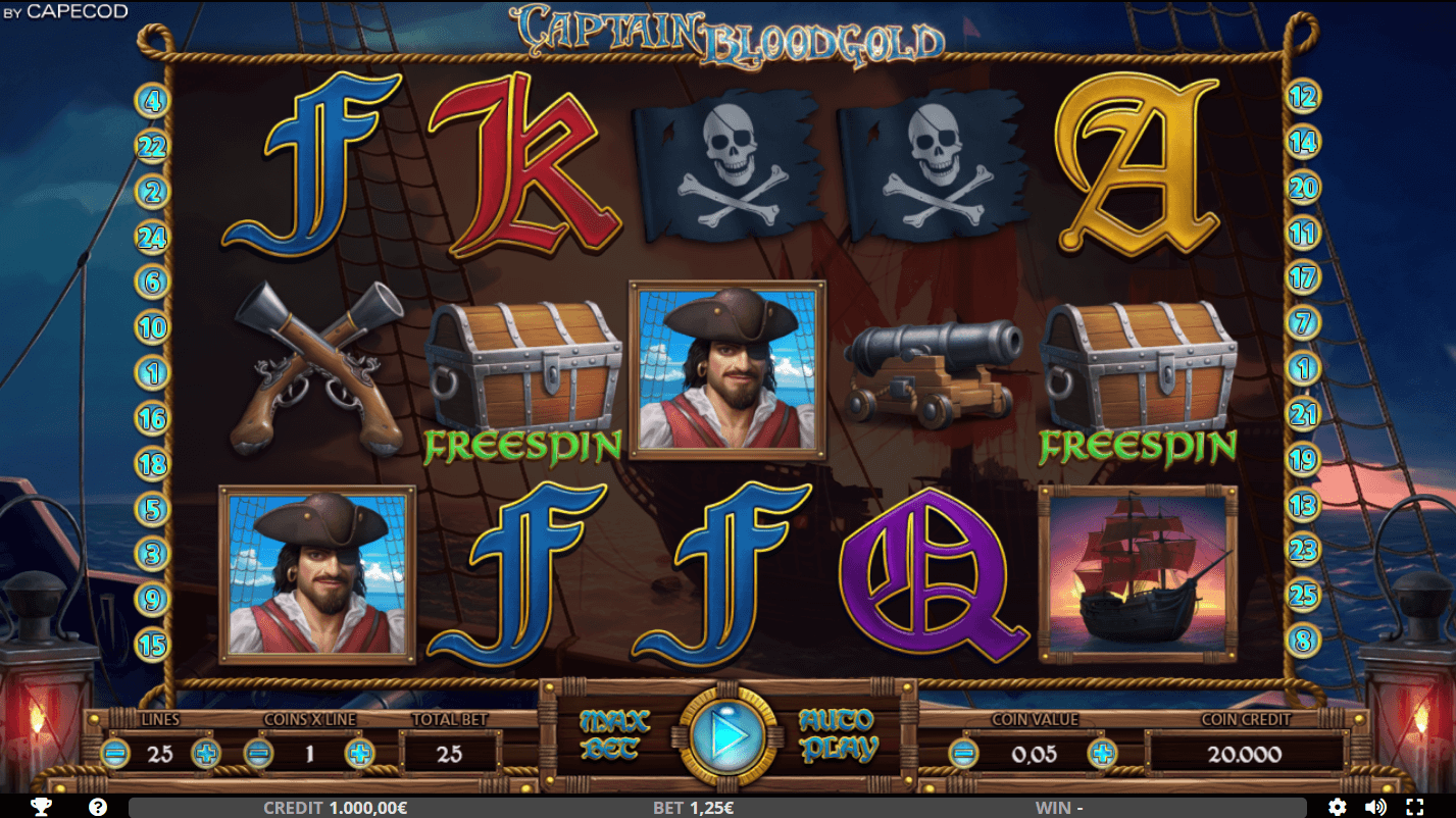 Captain Bloodgold Online Slots Game Reels