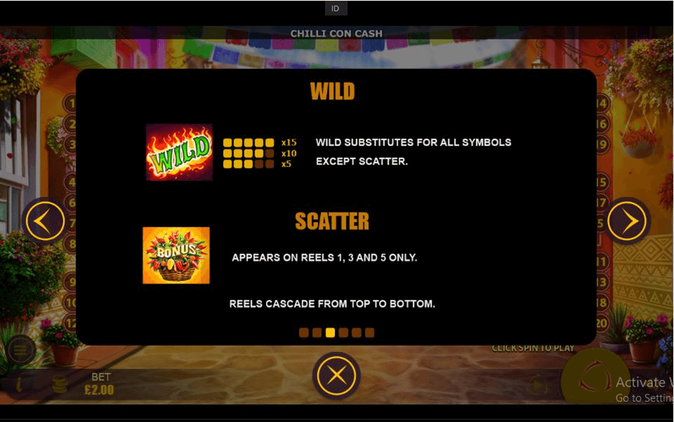 Chilli con Cash Online Slots Game Features