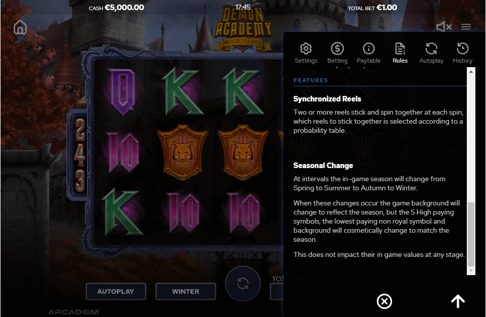 Demon Academy Online Slots Game Features