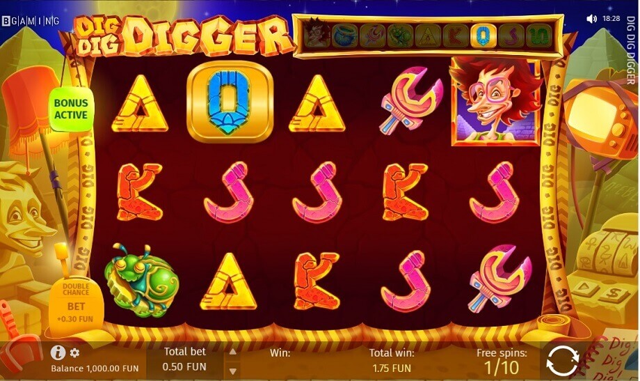 Dig Dig Digger Online Slots Game Reels