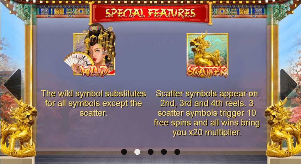 Dragons Flower online slot game bonus feature