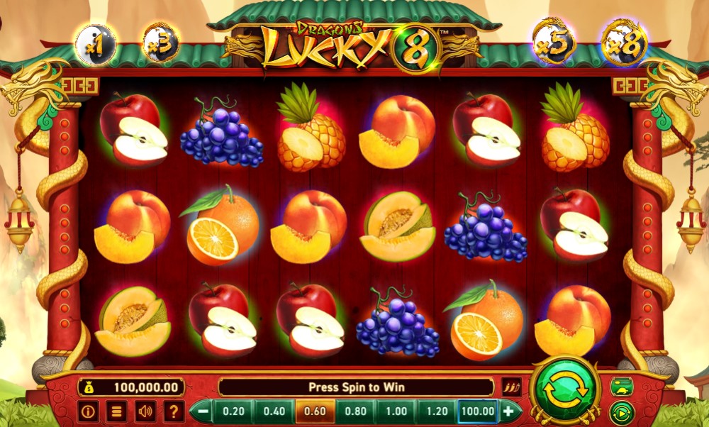 Dragons Lucky 8 Slot Gameplay