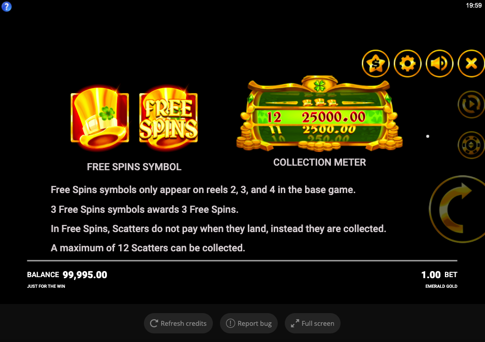 Emerald Gold online slot game free spins