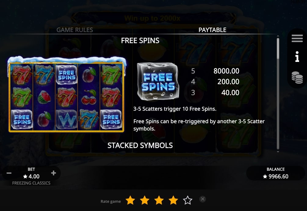 Booming Games Freezing Classics bonus slot