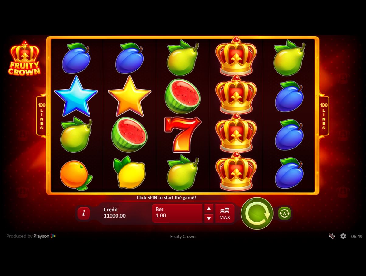 PLAYSON_FRUITY_CROWN_SLOT_REELS