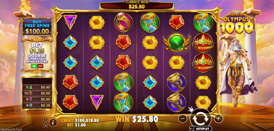 Gates of Olympus 1000 Bild mit hoher Volatilität