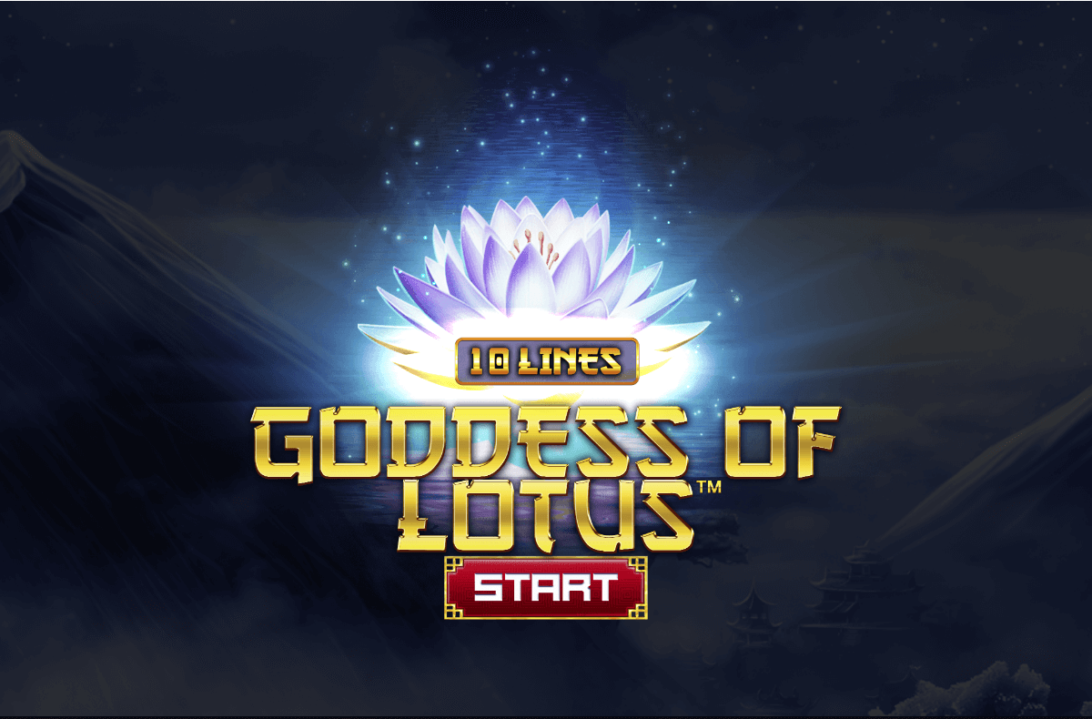 Goddess of Lotus 10 Lines Online Slots Game Landing Screen