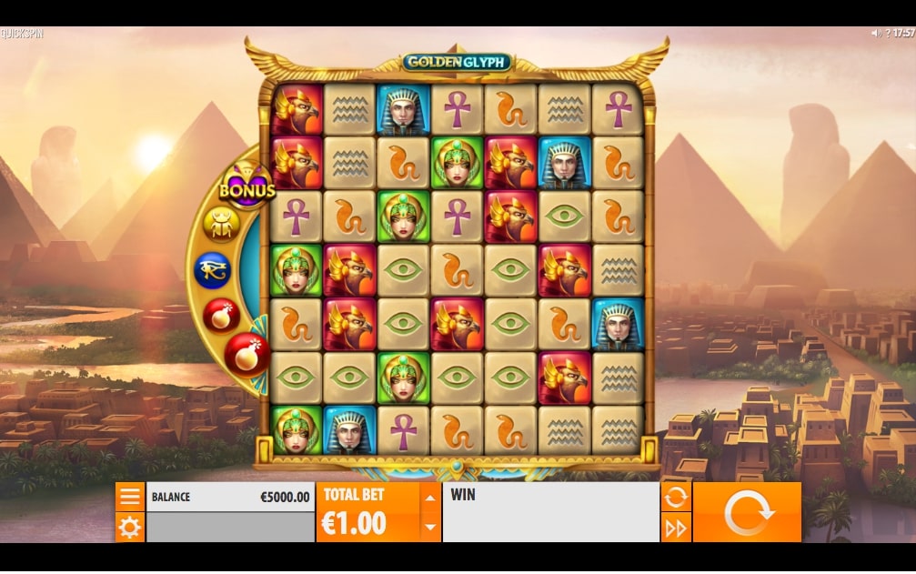 Quickspin Golden Glyph Slot Main Screen