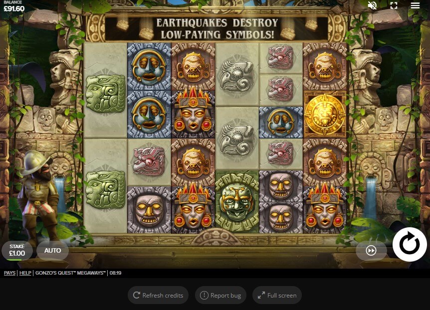 Gonzos Quest Megaways Online Slots Game Reels
