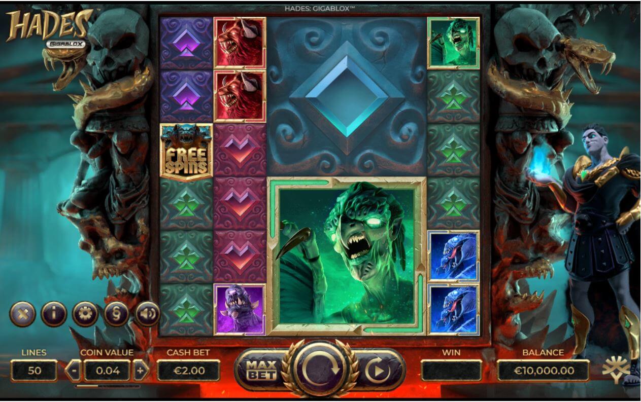 hades gigablox slot game reels