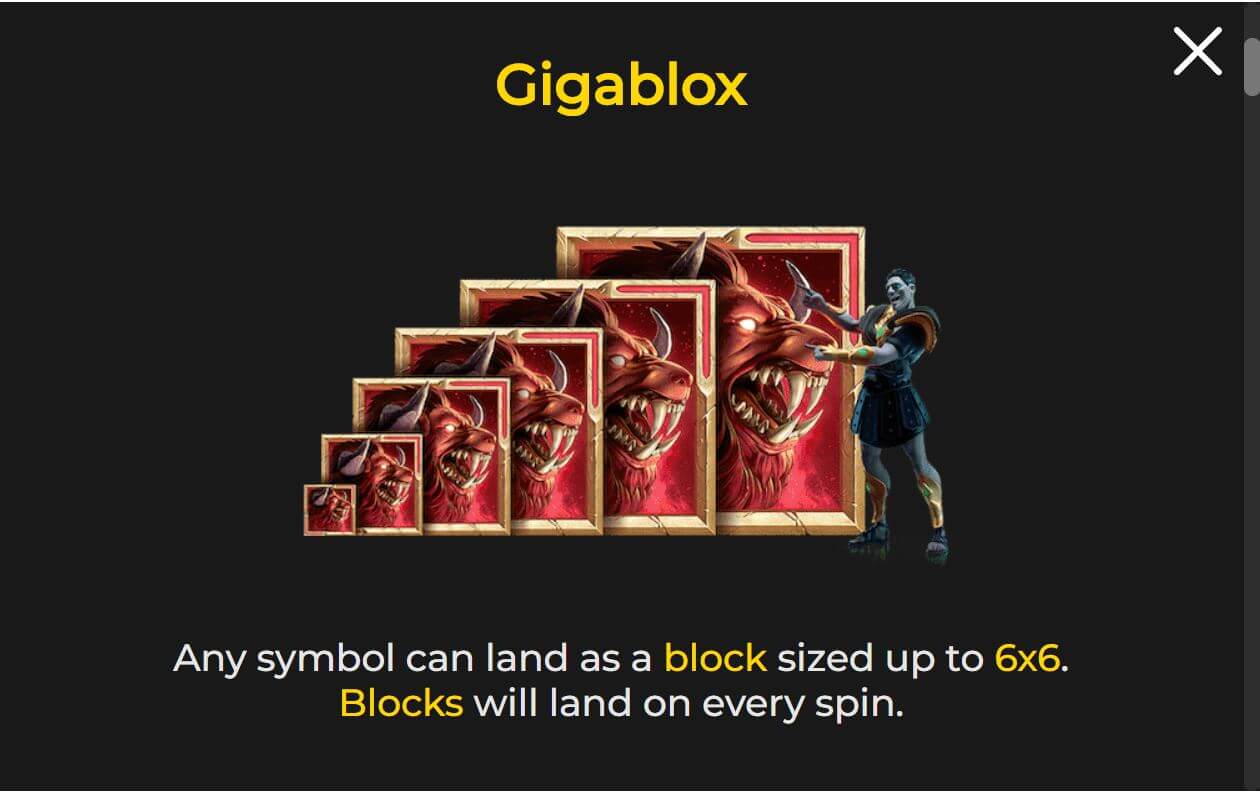 hades gigablox slot game symbols explained