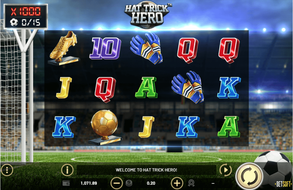 Hat Trick Hero Online Slots Game Reels