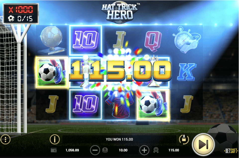 Hat Trick Hero Online Slots Game Win