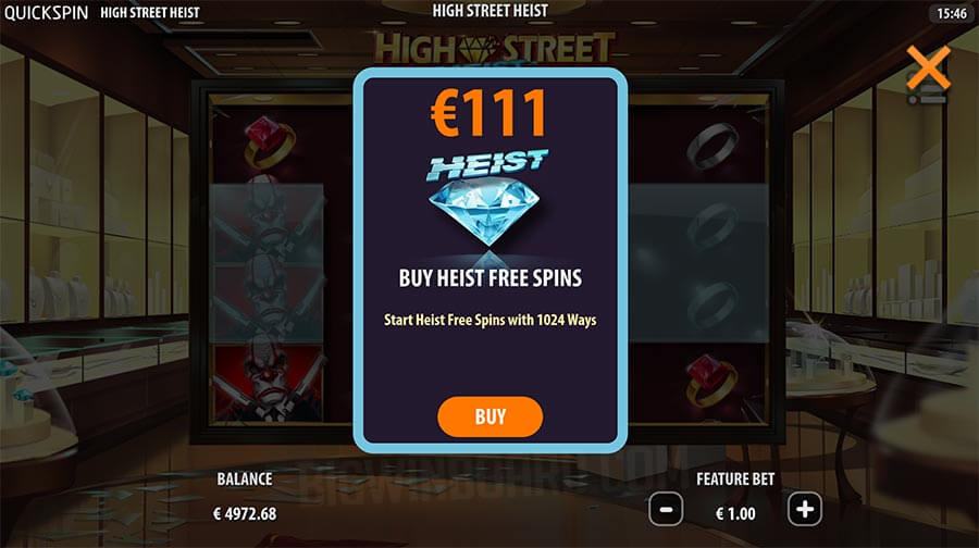 High Street Heist Slots Game Feature Bet