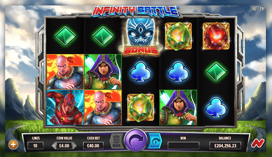 Infinity Battle Online Slots Game Reels