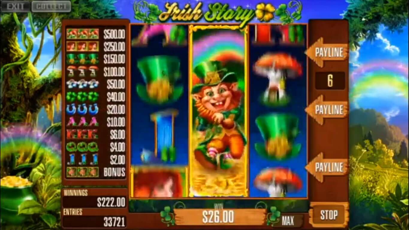 Irish Story Online Slots Game Spinning Reels