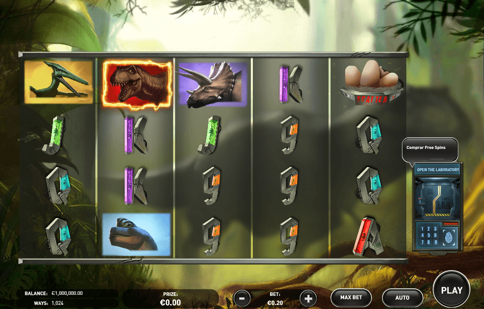 Jurassic Slot online slot game reels