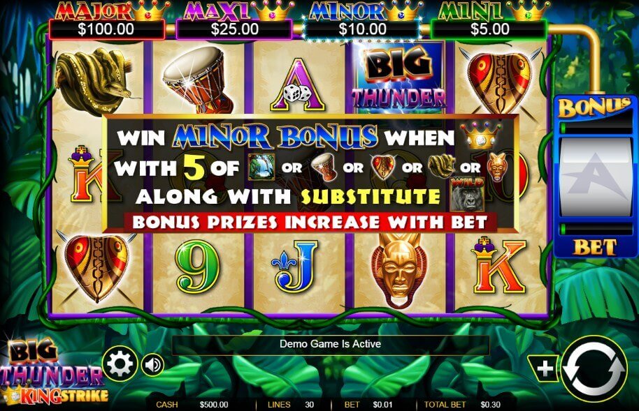 King Strike game interface