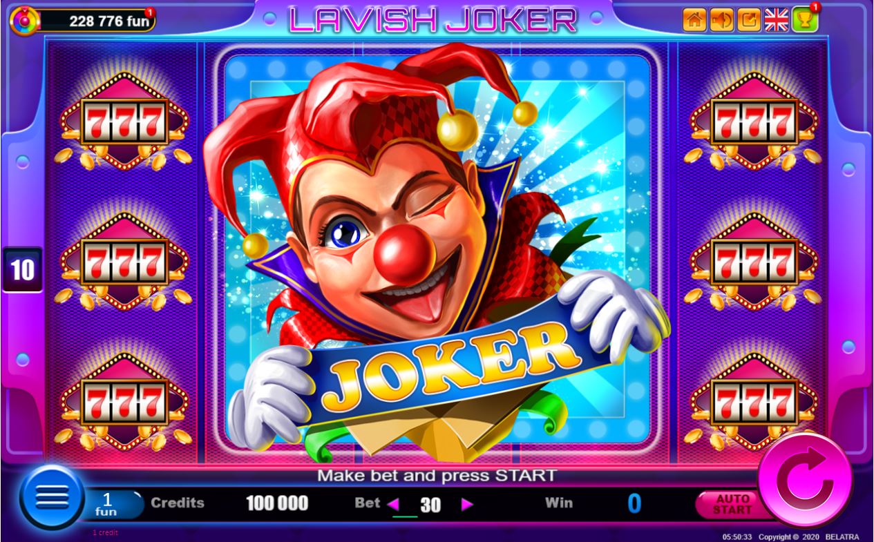 Lavish Joker Belatra Games slot gameplay