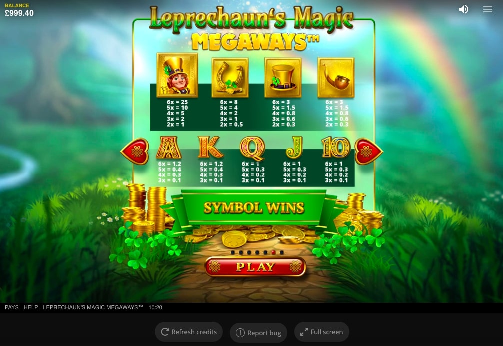 Red Tiger Gaming Leprechaun Magic Megaways slot gameplay