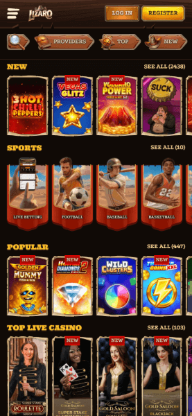 Lizaro Casino Game Library
