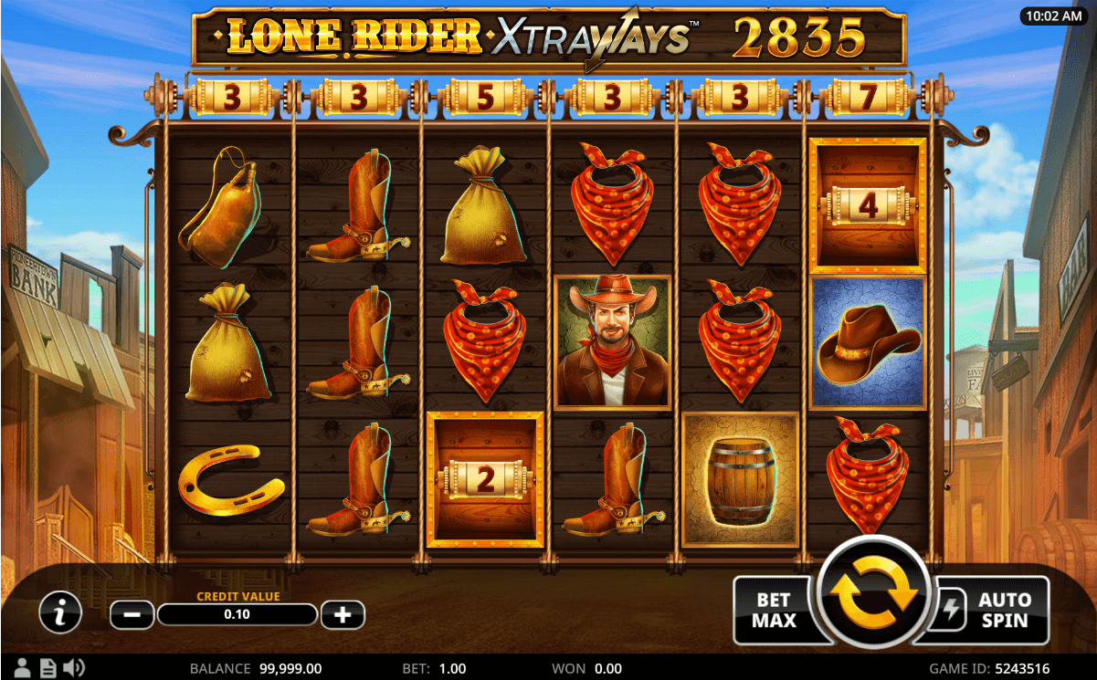Lone Rider XtraWays Online Slots Game Reels