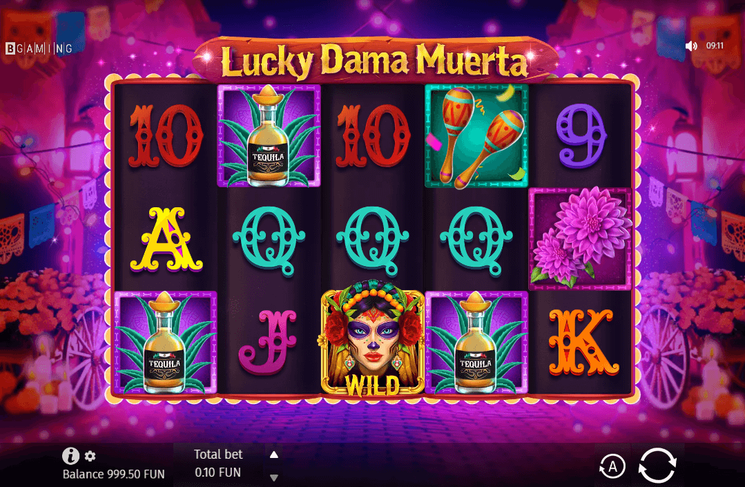 Lucky Dama Muerta Online Slots Game Reels