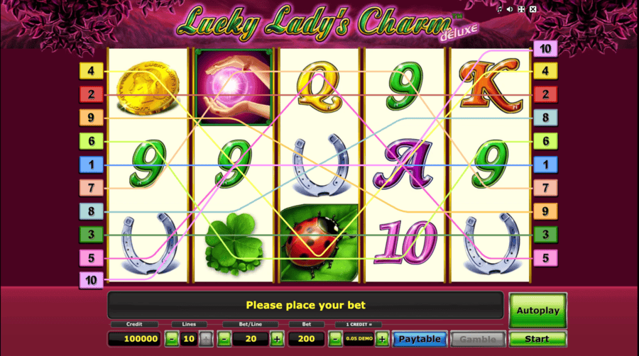lucky lady charm tragamonedas screenshot