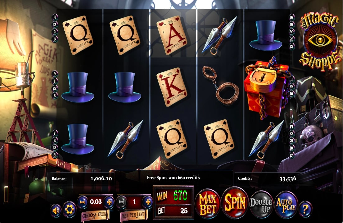 BetSoft Magic Shoppe gameplay