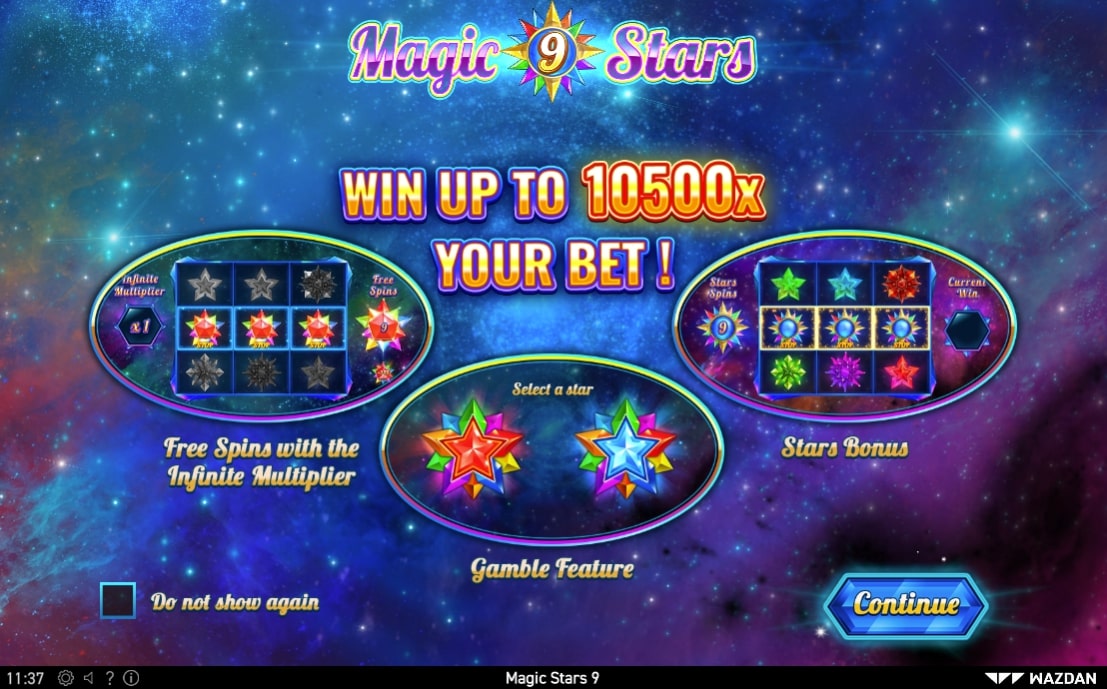 Wazdan Magic Stars 9 Slot Main Wins