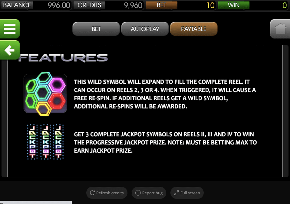 Mega Gems online slot game bonus feature
