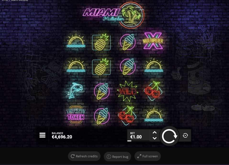 Miami Multiplier Online Slots Game Reels