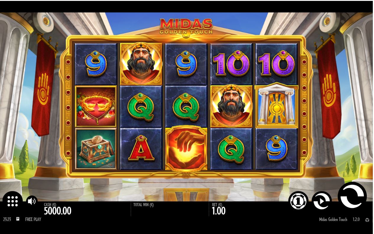 Midas Golden Touch online slot game reels