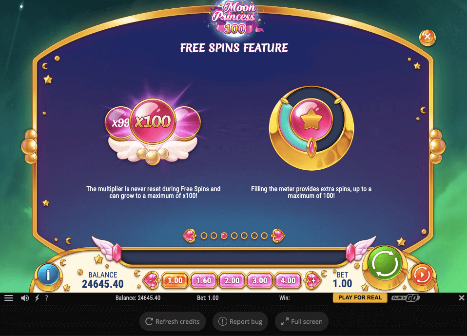Moon Princess 100 Online Slots Game Features