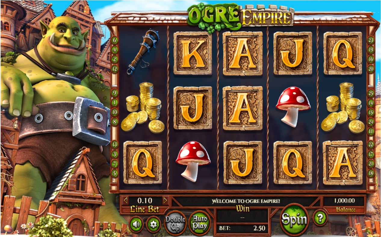 BetSoft Ogre Empire Slot Main Screen