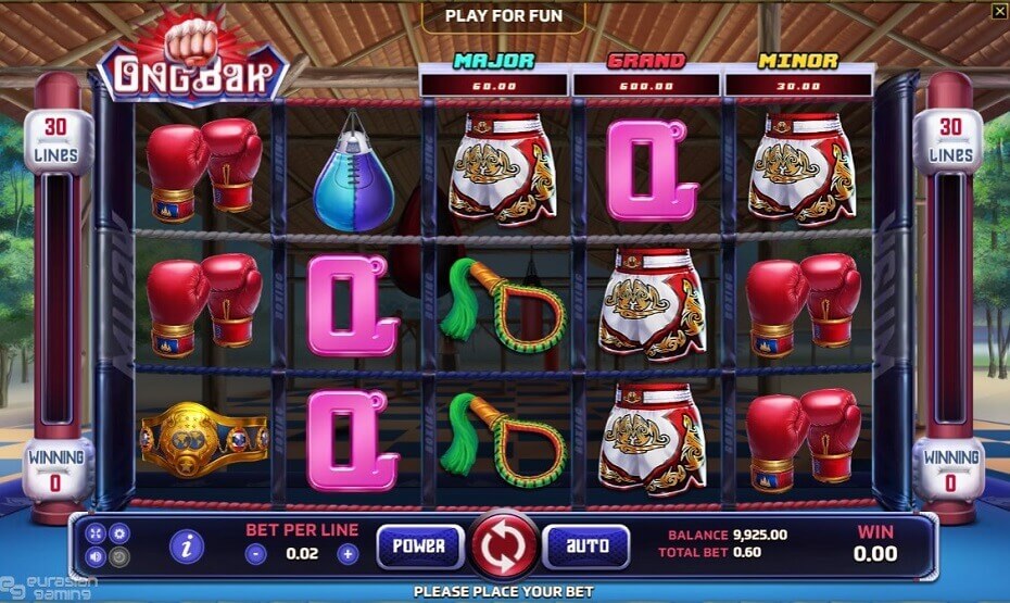 OngBak Online Slots Game Reels