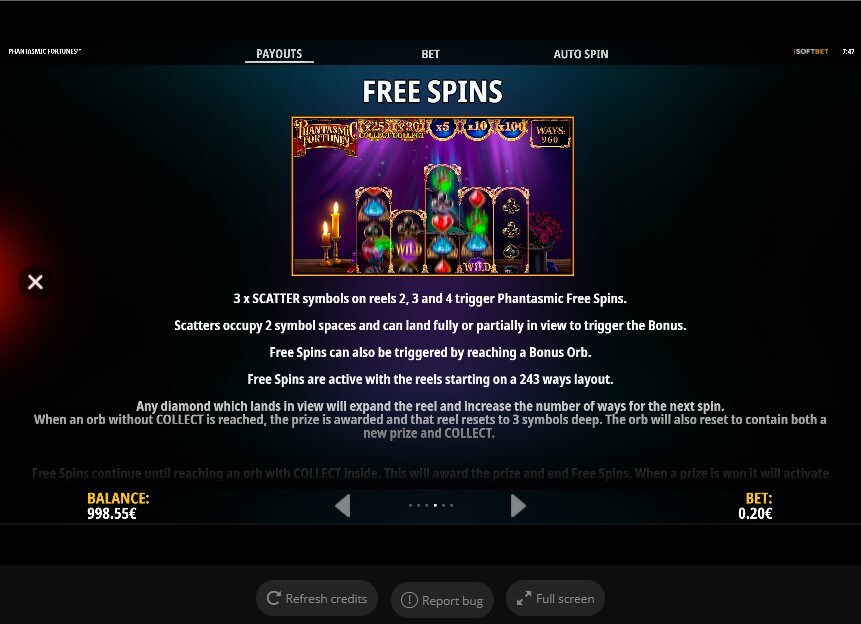 Phantasmic Fortunes Online Slots Game Features