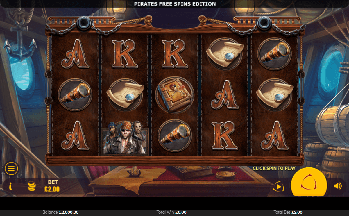 Pirates Free Spins Edition Online Slots Game Reels