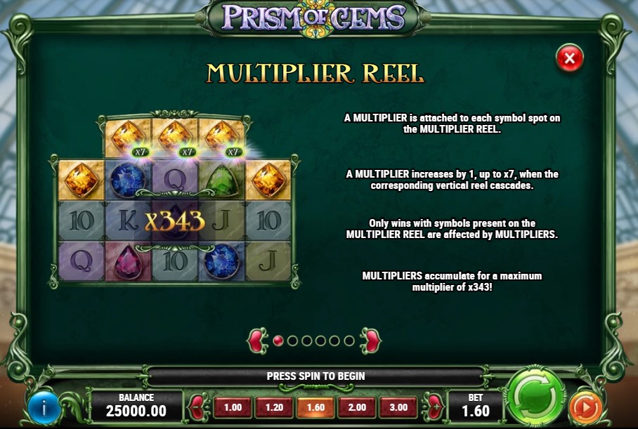 Prism of Gems Multiplier Reel