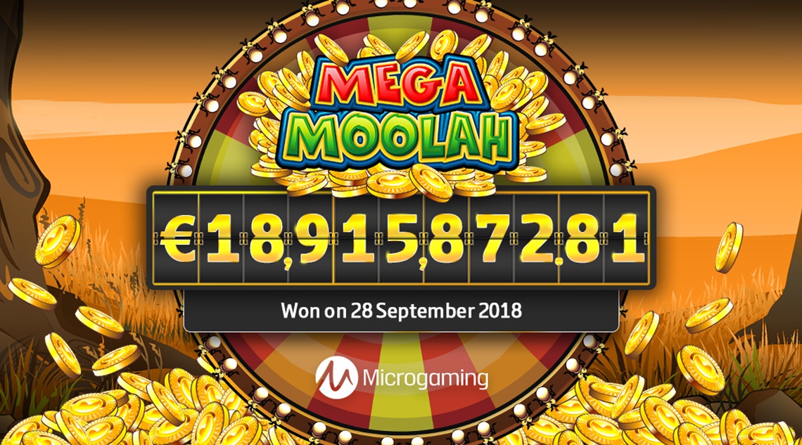 Jackpots progresivos Mega Moolah ganancia 2018