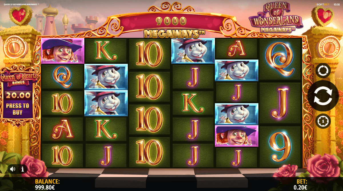 Queen of Wonderland Megaways Online Slots Game Reels