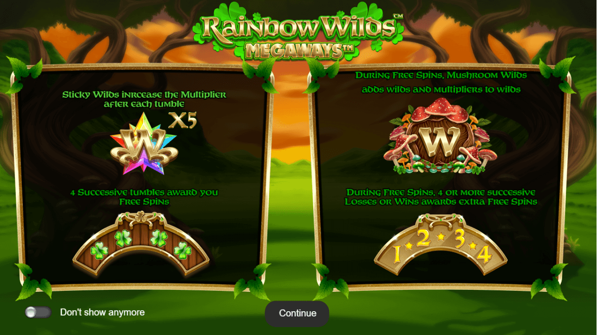 Rainbow Wilds Megaways Online Slots Game Features