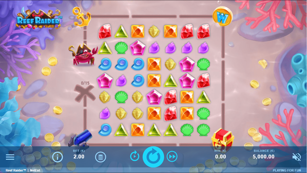 Reef Raider Online Slots Game Reels
