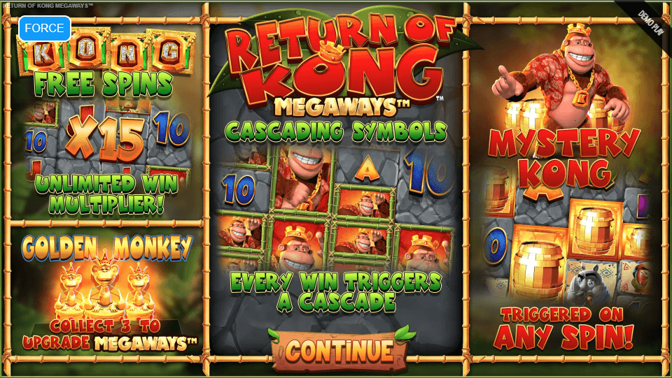 Return of Kong Megaways Online Slots Game Features