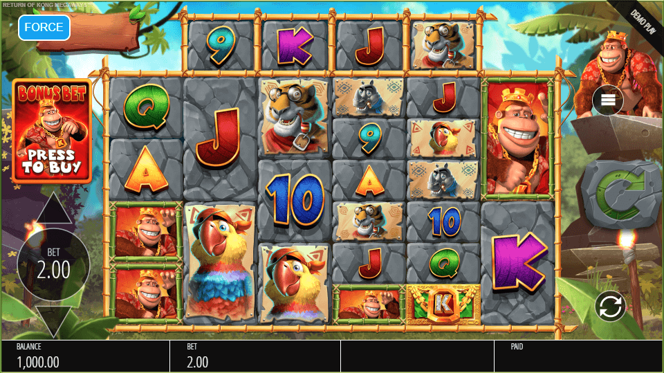Return of Kong Megaways Online Slots Game Reels