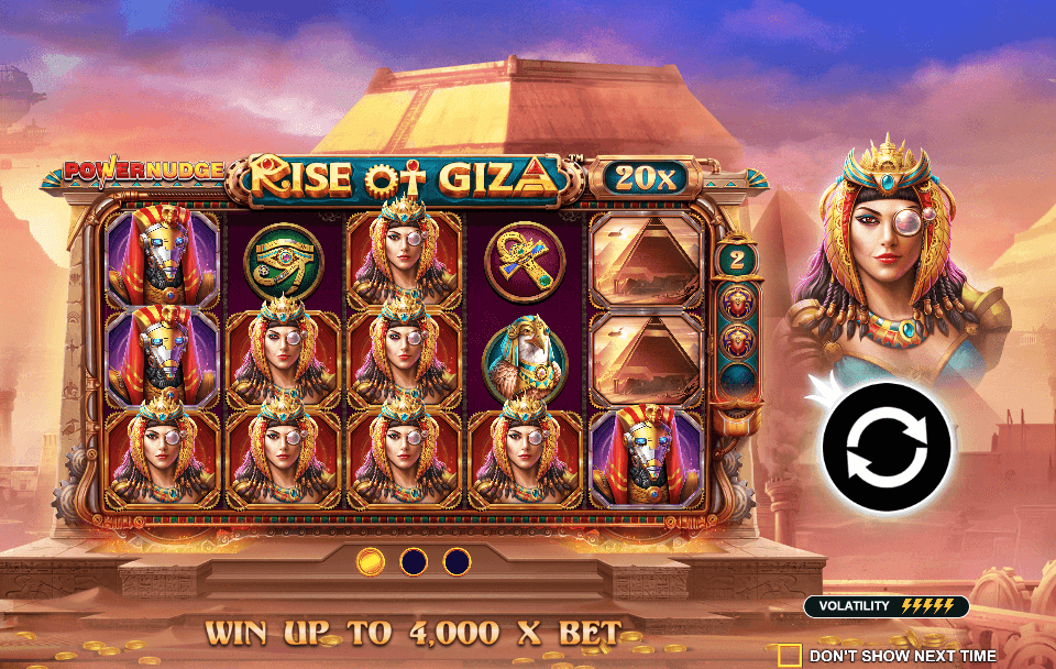 Rise of Giza PowerNudge Online Slots Game Features